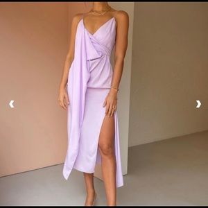 ACLER hermatige dress lilac NWT high slit sz 2 & 6